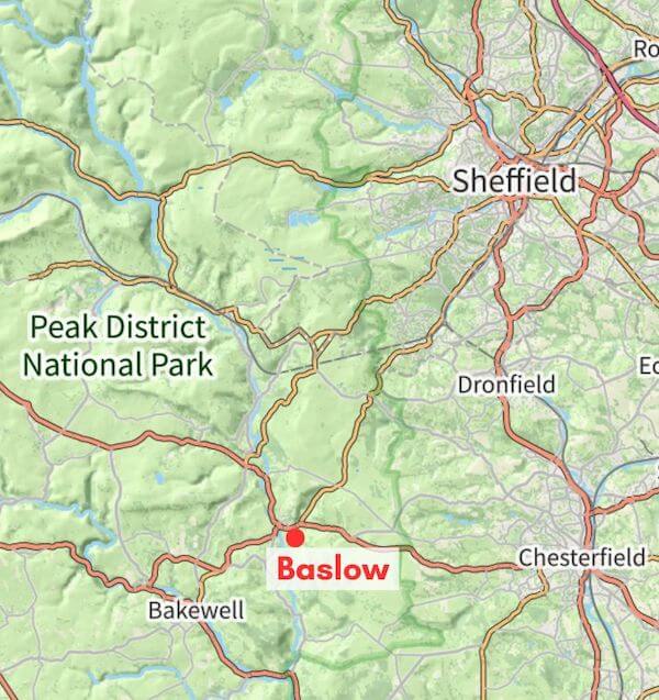 Baslow Village Hall map