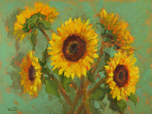 Quintet of Sunflowers