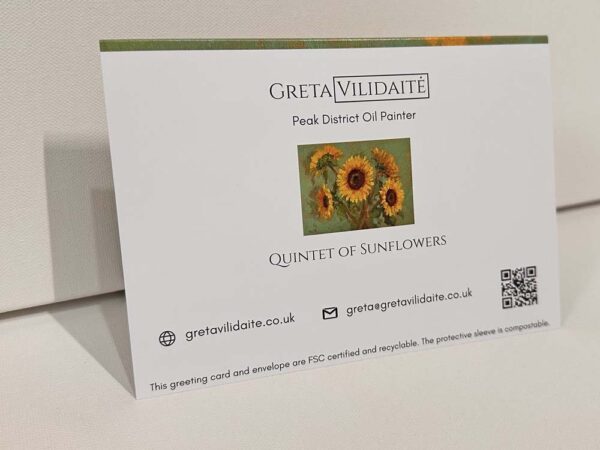 Greeting Cards: "Quintet of Sunflowers" - Image 3