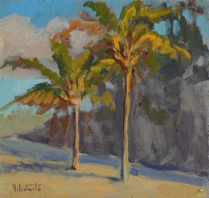 Evening Light on the Beach (mini painting)